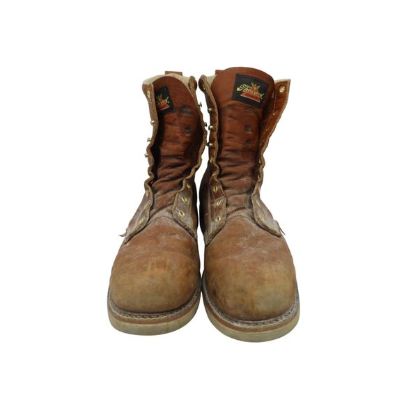 Thorogood Men's 8" Plain Toe Wedge Boots *Made in USA* 814-4364 Tobacco Size 12D - Picture 2 of 8